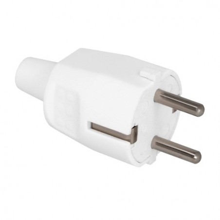 AMIG 15556  
 Clavija schuko 3273  
 75 x 32 mm  
 Polipropileno  
 Blanco