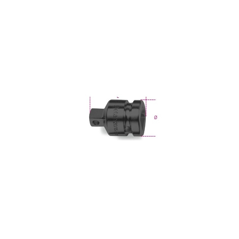 730/15 Adaptador de impacto con cuadrado hembra de 1 1/2&quot, y macho de 1&quot,