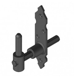 AMIG 15699  
 Pernio regulable 8060  
 170 x 35 x 4 mm  
 Acero  
 Negro