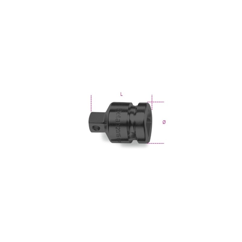 733/15 Adaptador de impacto con cuadrado hembra de 2 1/2&quot, y macho de 1 1/2&quot,