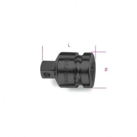 733/15 Adaptador de impacto con cuadrado hembra de 2 1/2&quot, y macho de 1 1/2&quot,