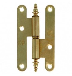 AMIG 1589  
 Pernio 408  
 95 x 52 x 2 mm  
 Acero  
 Lacado dorado - Derecha