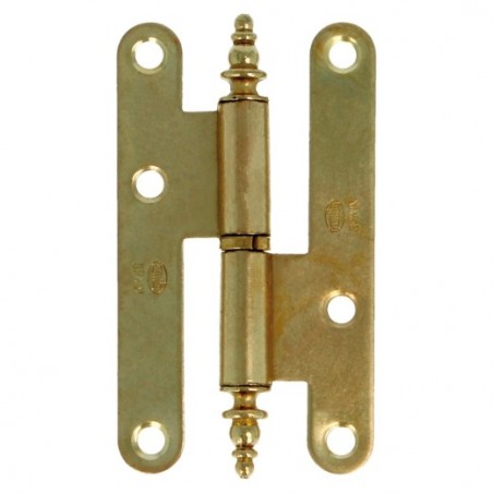 AMIG 1589  
 Pernio 408  
 95 x 52 x 2 mm  
 Acero  
 Lacado dorado - Derecha