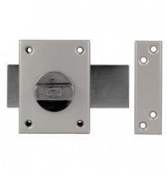AMIG 15891  
 Cerradura sobreponer 85  
 85 x 65 mm  
 Acero  
 Esmaltado plata