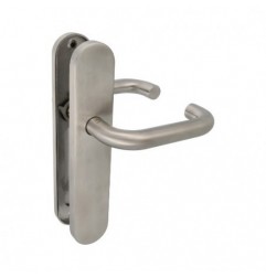AMIG 15923  
 Manilla con placa 3PX  
 230 x 45 mm  
 Acero inoxidable 18/8  
 Mate