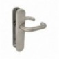 AMIG 15923  
 Manilla con placa 3PX  
 230 x 45 mm  
 Acero inoxidable 18/8  
 Mate