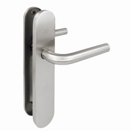 AMIG 15924  
 Manilla con placa 4PX  
 230 x 45 mm  
 Acero inoxidable 18/8  
 Mate