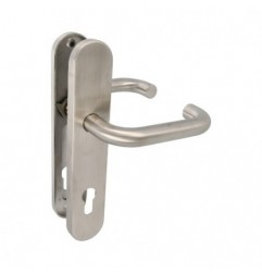 AMIG 15925  
 Manilla con placa 3PXB  
 230 x 45 mm  
 Acero inoxidable 18/8  
 Mate