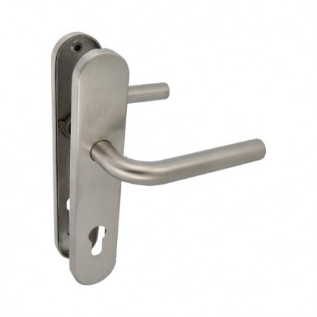AMIG 15927  
 Manilla con placa 4PXB  
 230 x 45 mm  
 Acero inoxidable 18/8  
 Mate