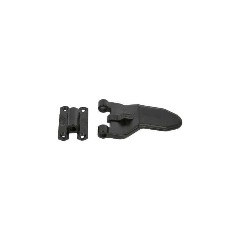 AMIG 15936  
 Herraje automático para balcones de una o dos hojas 2916  
 124 mm  
 Zamak  
 Negro