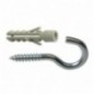 AMIG 16332   Hembrilla abierta + taco   Ø3 x 45 mm   Acero   Zincado