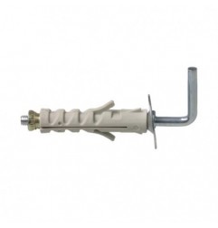 AMIG 16374   Taco con alcayata recta   M4   Acero / nylon   Gris