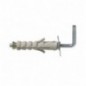 AMIG 16374   Taco con alcayata recta   M4   Acero / nylon   Gris