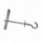 AMIG 16389   Taco basculante gancho   M4 x 100 mm   Acero   Zincado