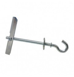 AMIG 16391   Taco basculante gancho   M6 x 100 mm   Acero   Zincado