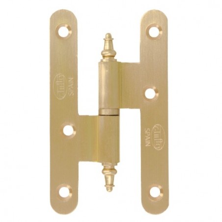 AMIG 1650  
 Pernio perfil laminado 407  
 80 x 41 x 2,3 mm  
 Latón  
 Mate - Izquierda
