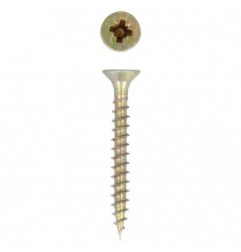 AMIG 16521  
 Tirafondo cabeza plana Pozidrive  
 Ø3 x 20 mm  
 Acero  
 Bicromatado
