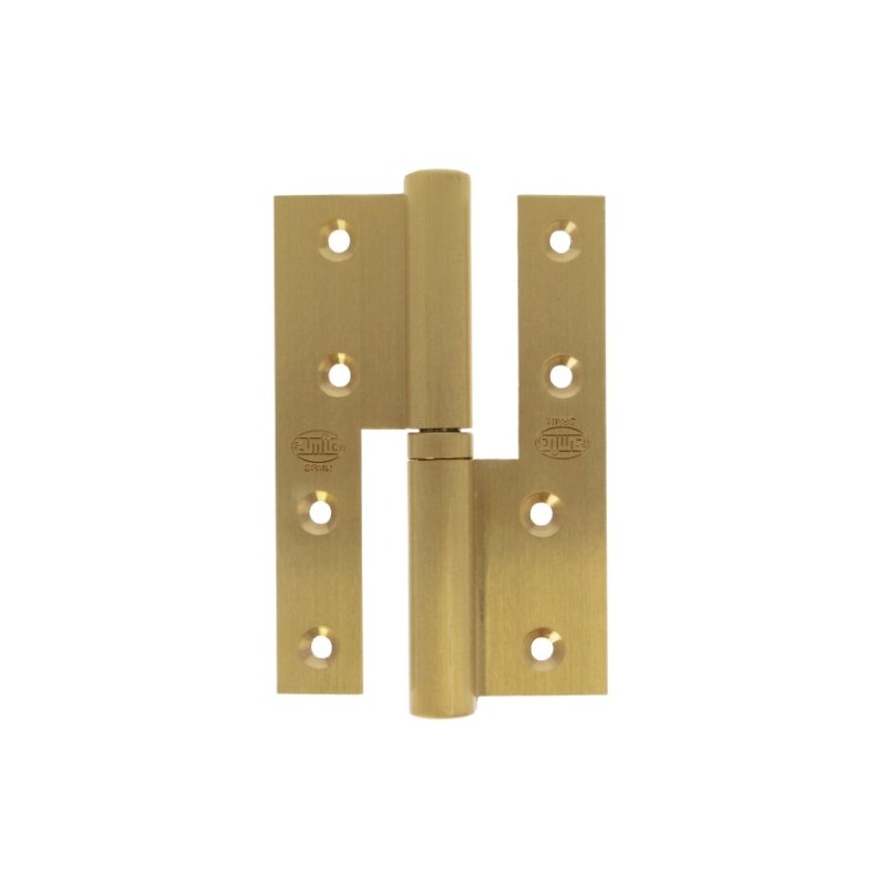 AMIG 1654  
 Pernio perfil laminado 418  
 120 x 80 x 4 mm  
 Latón  
 Mate - Izquierda