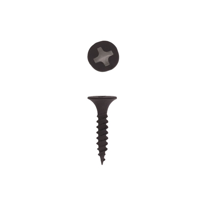 AMIG 16586  
 Tirafondo cabeza plana Phillips  
 Ø4,2 x 38 mm  
 Acero  
 Negro