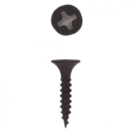 AMIG 16586  
 Tirafondo cabeza plana Phillips  
 Ø4,2 x 38 mm  
 Acero  
 Negro