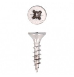 AMIG 16617  
 Tirafondo cabeza plana Pozidrive  
 Ø5 x 30 mm  
 Acero inoxidable  
 Mate