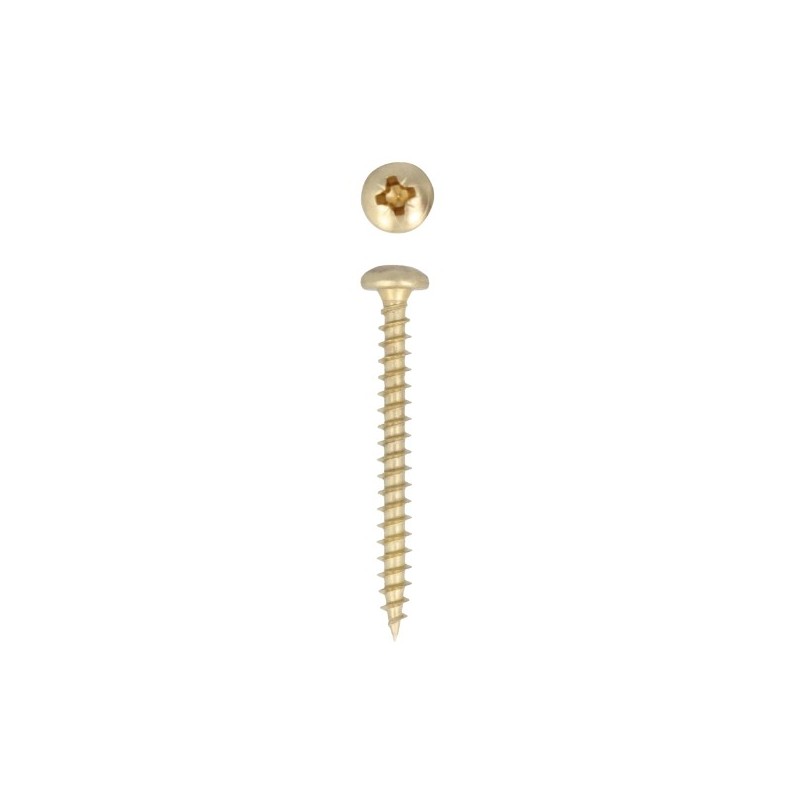 AMIG 16630  
 Tirafondo cabeza alomada  
 Ø4 x 30 mm  
 Acero  
 Bicromatado