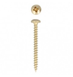 AMIG 16633  
 Tirafondo cabeza alomada  
 Ø4,5 x 35 mm  
 Acero  
 Bicromatado