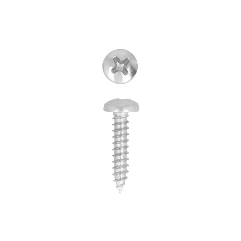 AMIG 16636  
 Tirafondo cabeza alomada  
 Ø2,5 x 16 mm  
 Acero  
 Zincado