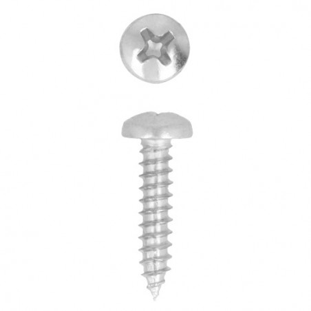 AMIG 16636  
 Tirafondo cabeza alomada  
 Ø2,5 x 16 mm  
 Acero  
 Zincado