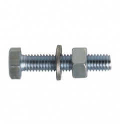 AMIG 16664   Tornillo hexagonal + tuerca + arandela   M8 x 30 mm   Acero   Zincado