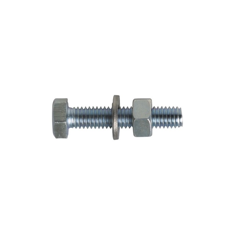 AMIG 16664   Tornillo hexagonal + tuerca + arandela   M8 x 30 mm   Acero   Zincado
