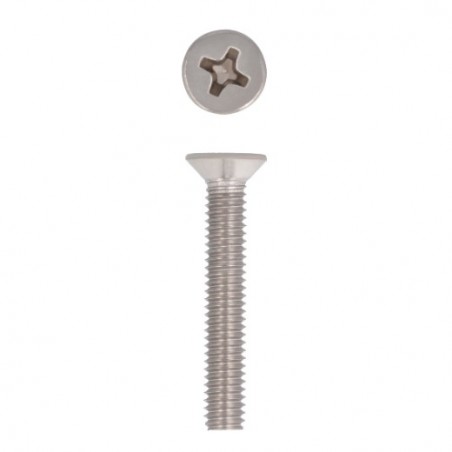 AMIG 16757  
 Tornillo cabeza plana  
 M5 x 16 mm  
 Acero inoxidable  
 Mate