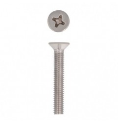 AMIG 16762  
 Tornillo cabeza plana  
 M6 x 16 mm  
 Acero inoxidable  
 Mate