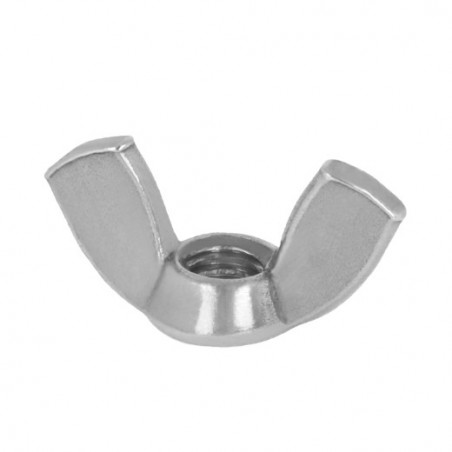 AMIG 16816  
 Tuerca mariposa  
 M4  
 Acero inoxidable  
 Mate