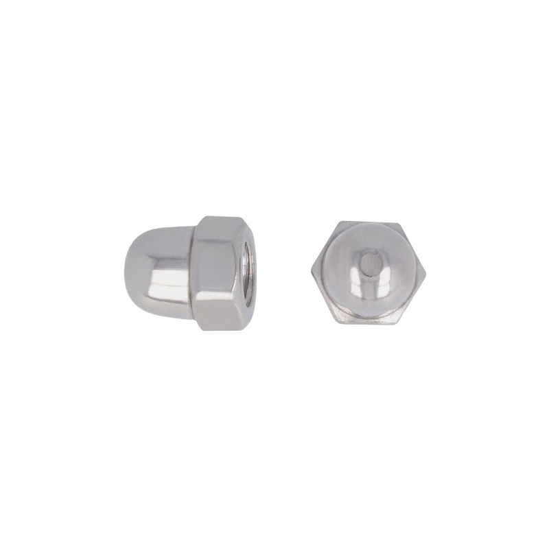 AMIG 16820  
 Tuerca autoblocante  
 M5  
 Acero inoxidable  
 Mate