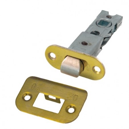 AMIG 17418  
 Picaporte 9  
 60 mm  
 Acero  
 Latonado barnizado