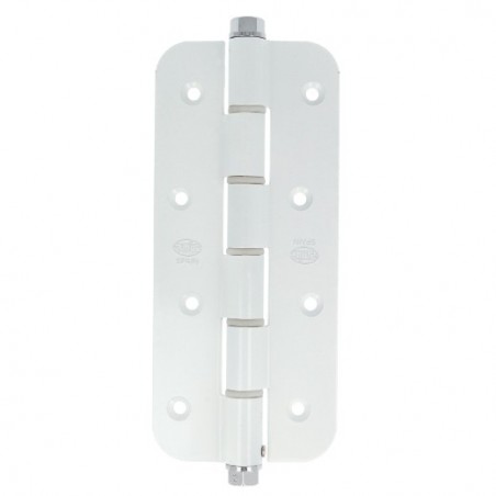 AMIG 17419  
 Bisagra simple acción 3034R  
 180 x 80 x 4 mm  
 Aluminio  
 Blanco