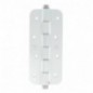 AMIG 17419  
 Bisagra simple acción 3034R  
 180 x 80 x 4 mm  
 Aluminio  
 Blanco
