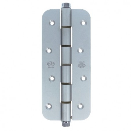 AMIG 17423  
 Bisagra simple acción 3034R  
 180 x 80 x 4 mm  
 Aluminio  
 Plata
