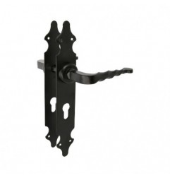 AMIG 17428  
 Manilla con placa 101PB  
 280 x 44 mm  
 Placa de acero, Tirador de zamak  
 Negro