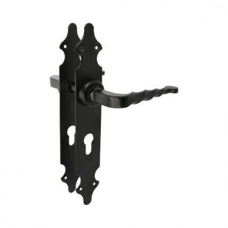 AMIG 17428  
 Manilla con placa 101PB  
 280 x 44 mm  
 Placa de acero, Tirador de zamak  
 Negro