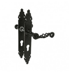 AMIG 17429  
 Manilla con placa 102PB  
 280 x 44 mm  
 Placa de acero, Tirador de zamak  
 Negro
