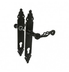 AMIG 17431  
 Manilla con placa 102PB  
 280 x 44 mm  
 Placa de acero, Tirador de zamak  
 Negro