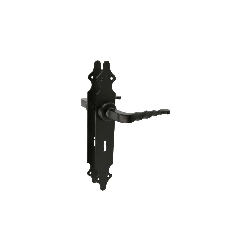 AMIG 17435  
 Manilla con placa 101PG  
 280 x 44 mm  
 Placa de acero, Tirador de zamak  
 Negro