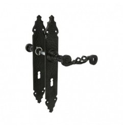 AMIG 17436  
 Manilla con placa 102PG  
 280 x 44 mm  
 Placa de acero, Tirador de zamak  
 Negro