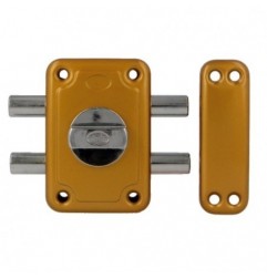 AMIG 17440  
 Cerradura sobreponer 82  
 96 x 66 mm  
 Acero  
 Esmaltado oro