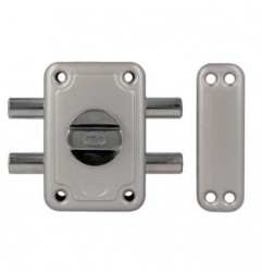 AMIG 17441  
 Cerradura sobreponer 82  
 96 x 66 mm  
 Acero  
 Esmaltado plata