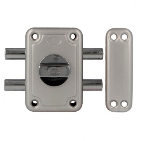 AMIG 17443  
 Pasador seguridad 82P  
 96 x 66 mm  
 Acero  
 Esmaltado plata