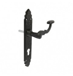 AMIG 17570  
 Manilla con placa 100PEB85  
 280 x 45 mm  
 Placa de acero, Tirador de zamak  
 Negro - Derecha