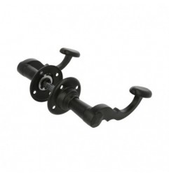 AMIG 17581  
 Manilla con roseta 100R  
 Ø60 mm  
 Placa de acero, Tirador de zamak  
 Negro